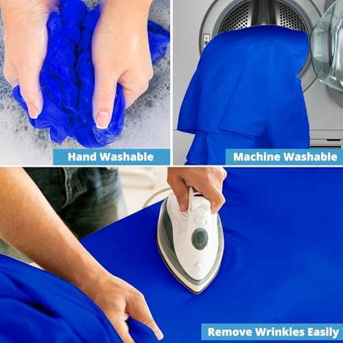 Aimosen 10X7 FT Royal Blue Screen Backdrop for Photography, Chromakey Blue Photo Background Curtain Seamless for Video Meeting Photoshoot Party - Image 4