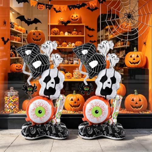 Halloween Balloons,2 Pack Giant Standing BOO Balloons,Halloween Decorations - Image 3