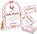 She's Ready To Pop Baby Shower Games, Soda Measure The Baby Bump Game, 6x8 Inch Arch Wooden Sign With Stand And 50 Guessing Cards, Gender Reveal Party Supplies & Decorations - AD05 by Unknown