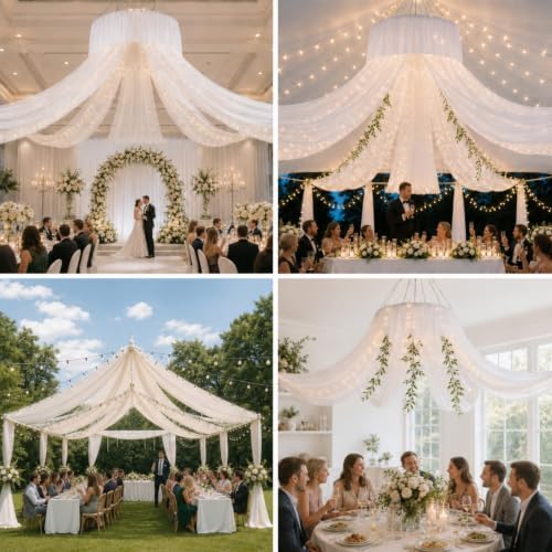 Breling Wedding Ceiling Drape Kit 24in 60" w X120 L Diameter - Image 3