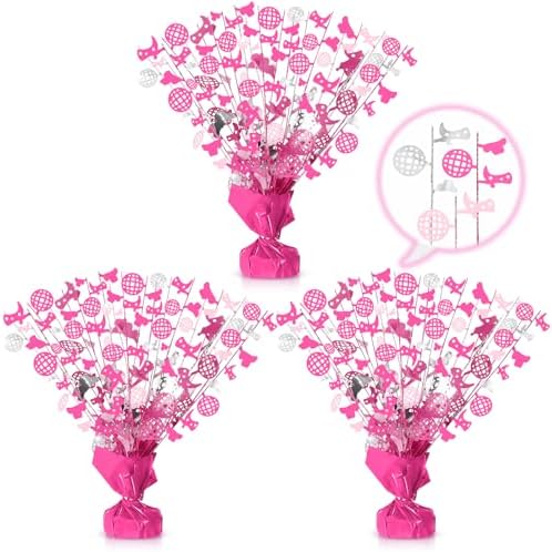 3 Pcs Disco Cowgirl Party Decors Western Pink Table Centerpiece by CraftyDream