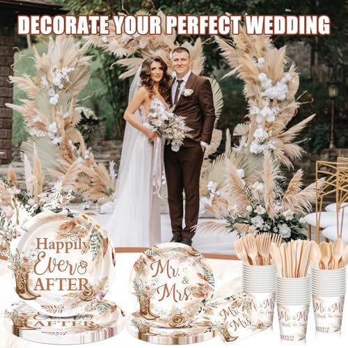 168 Boho Cowgirl Bridal Shower Party Decor Happily Ever After - Image 6