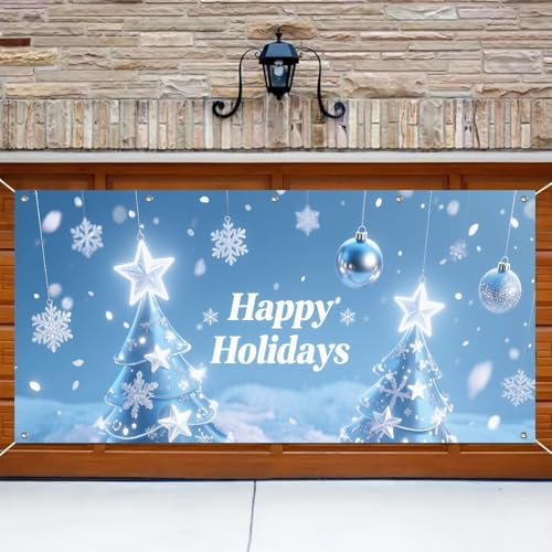 HOMETITUTE Christmas Holidays Garage Door Cover Banner 13x6ft Polyester - Image 4
