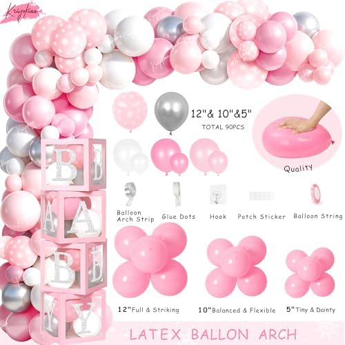 Kriyokiaa Baby Its Cold Outside Baby Shower Decorations, Pink Winter - Image 3