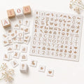 Nolia Stencil Set for Baby Shower Blocks - 100 Reusable Letter, Number & Icon Stencils for Decorating Wooden Baby Blocks, Easy Guest Activity & Keepsake Add-On by Unknown
