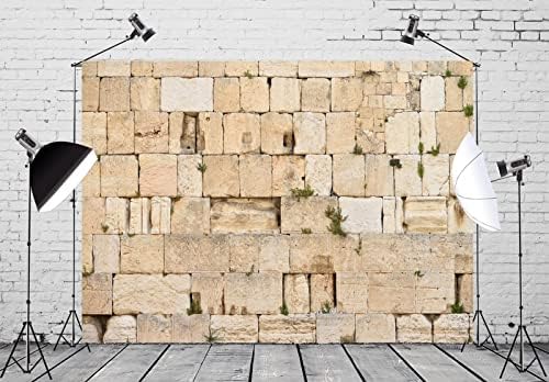 BELECO 10x6.5ft Fabric Western Wall Backdrop - Jerusalem Wailing Wall, Old City of Israel - Judaism Spirituality Worship Religious Church Event Decor Photo Booth Studio Props - Image 3