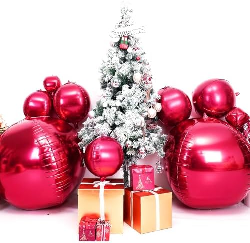50 Inch Burgundy Red Round Foil Balloons 3pcs Large Deep Red Balloons - Image 6