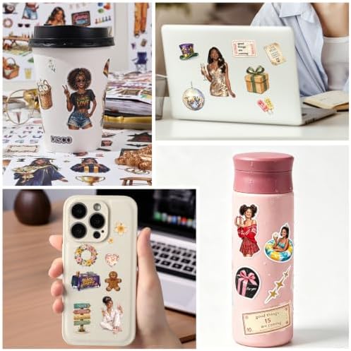 250+ Black Girl Vinyl Decal Stickers Book for Planners, Laptop, Journals - Image 5