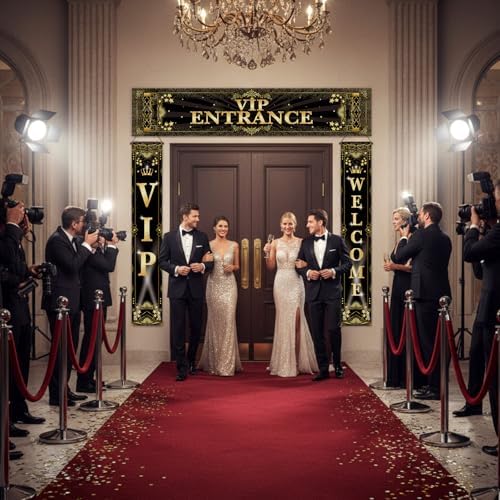 Smoothnovelty 3 Pcs Gold VIP Entrance Banner - Image 5