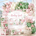 Cocomigo 338PCS Baby Shower Decorations for Girl Party Set, Serves 25 by cocomigoPartyHome