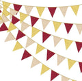 Maroon Gold Party Pennant Banner Flag Burgundy Champagne Gold Triangle Hanging Glitter Paper Bunting for Birthday Graduation Bridal Shower Wedding Shower Bachelorette Engagement Party Decorations by pinkblume