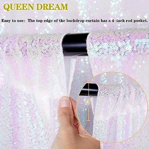 Backdrop Curtains Glitter 6 Panels Iridescent Sequin Background 2ftx8ft - Image 5