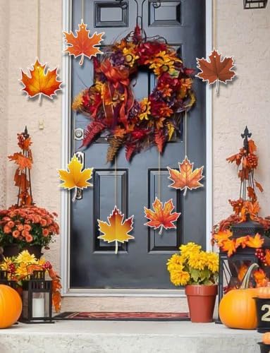 Fall Thanksgiving Hanging Decorations, Maple Leaf Ceiling Hanging Decor - Image 3