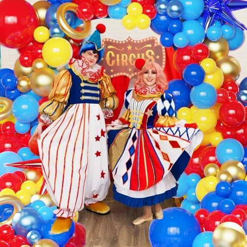 142 Pcs Red Blue Yellow Cartoon Hedgehog Balloon Arch Kit,Gold Circle Twisting Balloons with Exploding Star Foil Balloons for Video Game Theme Birthday Party Carnival Circus Baby Shower Decorations - Image 6