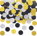 MOWO Gold Black and Silver Confetti Table Decoration, 1.2'', 200pc by MOWO