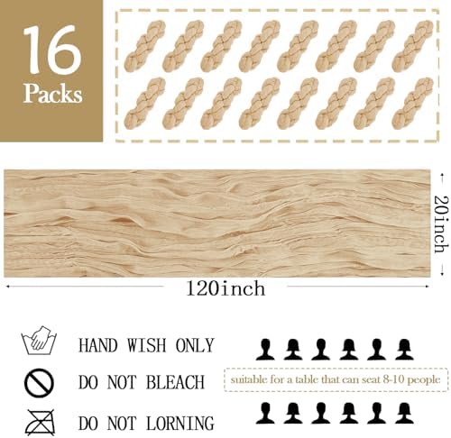16 Pack Beige Cheesecloth Table Runner 20 x 120 inch Gauze Table Runners 10 FT Long,Semi Sheer Boho Cheese Cloth Fabric Table Runner Bulk for Party,Wedding,Baby Shower,Bridal Shower Decoration - Image 2