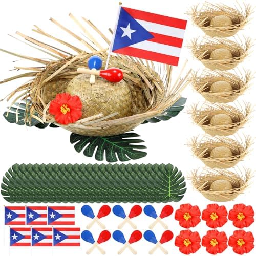 Sieral 6 Sets 54 Pcs Puerto Rico Party Centerpieces, Puerto Rican Decor by Sieral