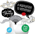 Masquerade Photo Booth Prop Kit, DIY Cardstock Props - 20pc by BigDotofHappiness
