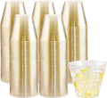 I00000 200 Pcs Gold Plastic Cups, 9 oz Disposable Gold Glitter Cups by I00000