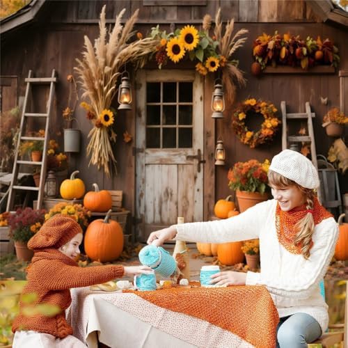 12x8ft Fall Photo Backdrop Rustic Wooden Barn Door Pumpkin Harvest Backdrop Country Fall Festival Backdrops for Photoshoot Thanksgiving Decorations Photographic Studio Photo Backgrounds - Image 4