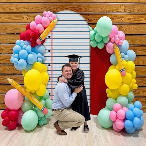 VitalCozy Notebook Arch Cover 6ft Welcome Back to School Party Decorations - Image 5