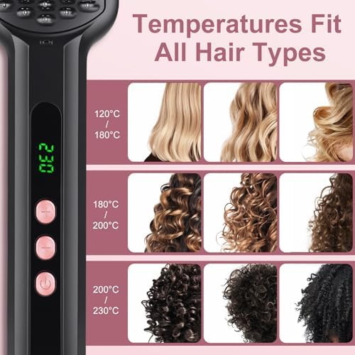 Hair Straightener Brush - SIQUER Ionic Hair Straightening Brush - Image 6