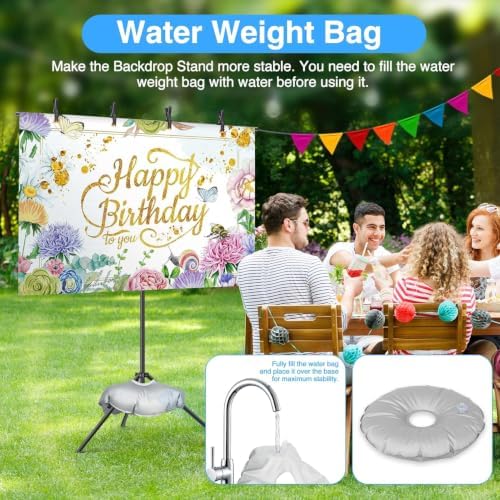 EMART T Shape Backdrop Stand 8.5x5.4ft, Green Screen Photo Banner Stand - Image 5