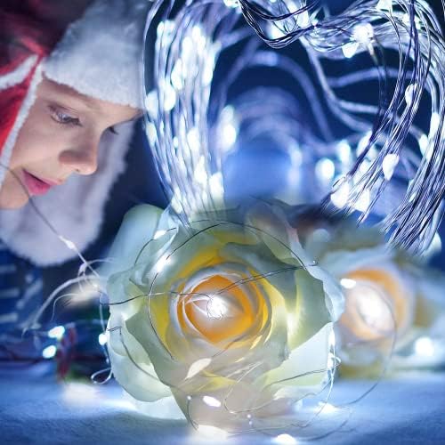 15 Packs Fairy String Lights, 6.6FT 20 LED Battery Operated Silver Copper Wire Starry String Light for DIY Party Christmas Costume Wedding Easter Table Decorations (Cool White) - Image 2