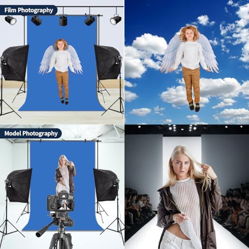Blue Photo Backdrop for Photoshoot Solid Color Background 10x20 ft - Image 3
