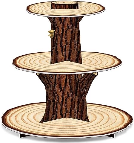 BenLouis Wooden 3Tier Cupcake Stand Birthday Party Decorations by BenLouis