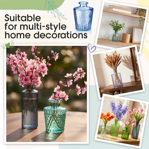 Yaomiao 30 Pcs Glass Bud Vases Centerpieces, Blue Green Series - Image 5