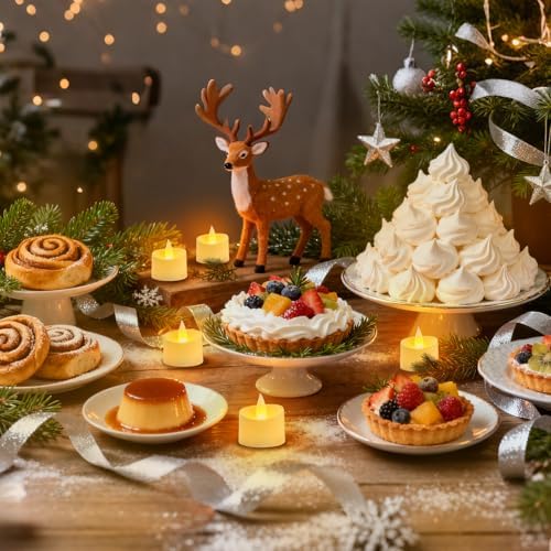 Realistic Flameless LED Tea Lights - Battery-Powered Dancing Flame Candles for Weddings, Halloween, Votives | Safe Child-Resistant, Flickering Ambiance Decor (Ivory Base, 100 Pack) - Image 3