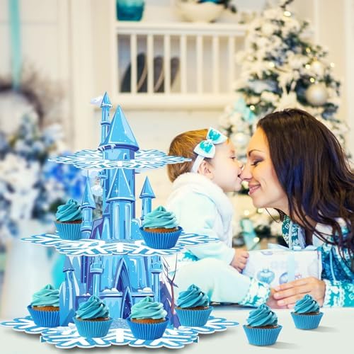 BenLouis 3Tier Frozen Cupcake Stand Birthday Party Decorations - Image 6