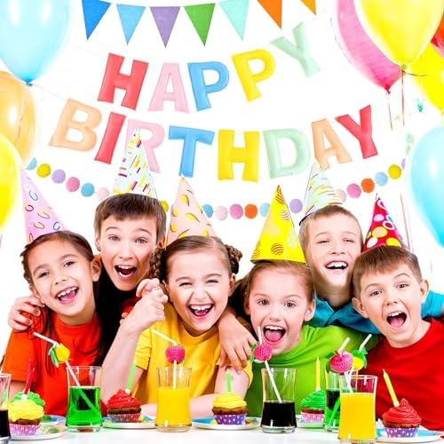 CANREVEL 3 PCS Pre-Strung 3D Happy Birthday Banner Decorations, Pastel - Image 7