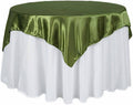 10 pcs 72x72 inch Willow Green Square Tablecloth Satin Fabric Overlays Linens | Table Cloths Cover for Wedding Party Banquet Reception Events Decoration Kitchen Dining Events Kitchen Dining by BalsaCircle