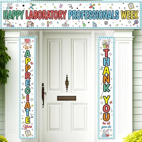 Smoothnovelty 3 Pcs Multicolor Laboratory Professionals Week Banner by SmoothNovelty