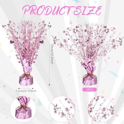 Crowye 6 Pcs Light Purple Metallic Foil Spray Centerpieces Wedding Decor - Image 3