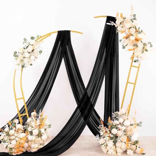 Wedding Arch Draping Fabric Sheer Chiffon Curtain Drape Wedding Party Decor - Image 4