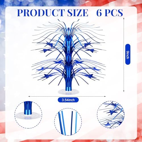 6 Pcs Star Centerpiece, Blue - Image 2