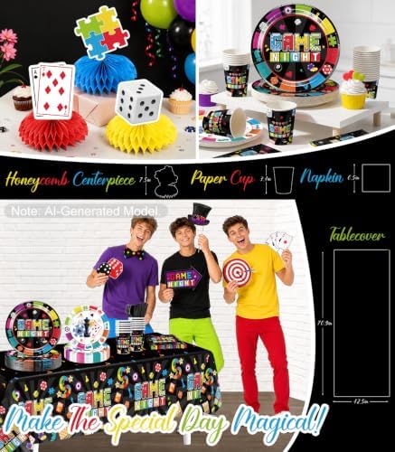 Cocomigo 314Pcs Game Night Decorations, All-in-One Party Set Serves 25 - Image 5