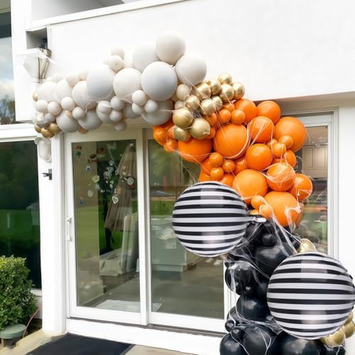 Black Orange White Halloween Balloon Arch Garland Kit for Party Decorations - Image 6