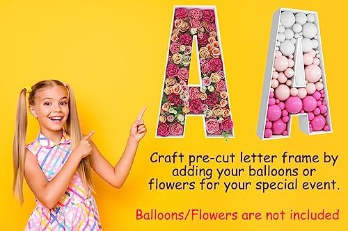2FT DIY Mosaic Balloon Letter & Frame, Fillable Party Backdrop Decor - Image 5