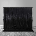 Juya Delight Black Sequin Backdrop, 8FTx8FT NO See-Through Photobooth Backdrop Curtains for Birthday, Party, Wedding Decoration by JuyaDelight