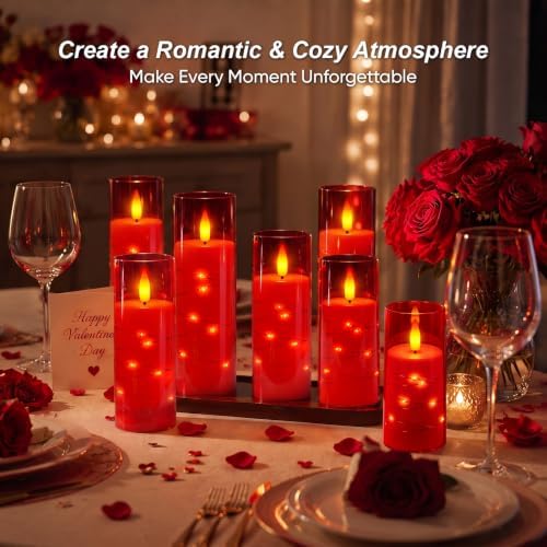 Raycare 7 Pack Flameless Battery Operated Pillar Candles with Remote Timer - Image 5
