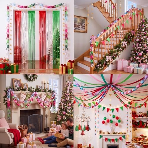 Christmas 574 ft Crepe Streamers Paper Chains Garland - Image 4