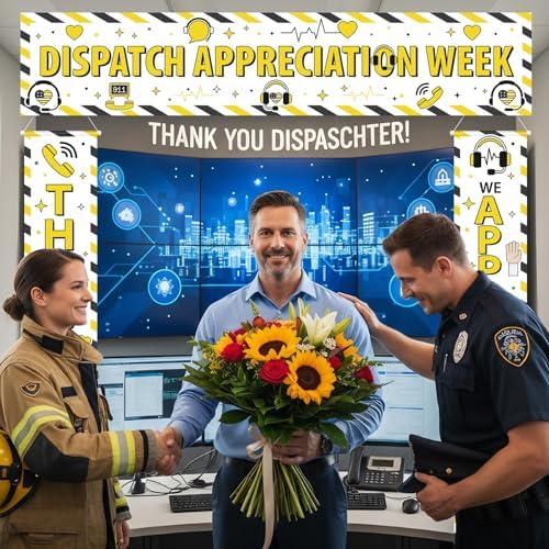 Smoothnovelty 3 Pcs Gold 911 Dispatchers Week Banner - Image 4