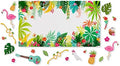 American Greetings Tropical Luau Party Supplies for BBQs and All Summer Parties, Photo Booth Props and Backdrop (22-Pieces) by AmericanGreetings