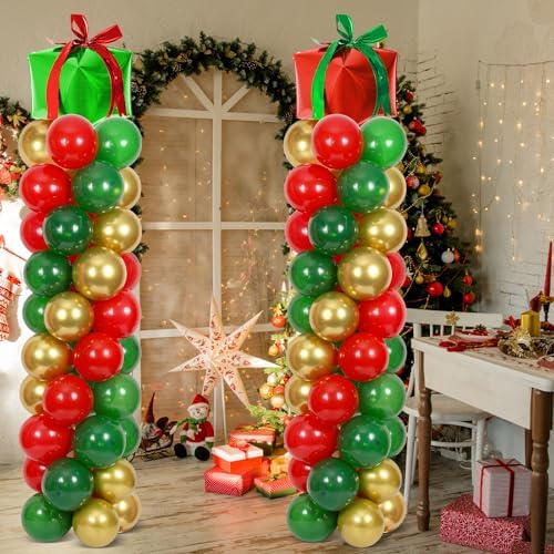 2 Sets Christmas Party Balloon Column Stand Kit Adjustable Balloon Decor - Image 6