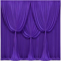 24x10FT Dark Purple Backdrop Curtains for Wedding Parties, Wrinkle Free Polyester Photography Backdrop Drapes for Baby Shower Birthday Parties Stage Background Stand Decorations 4x10ft,6 Panels by Partisky