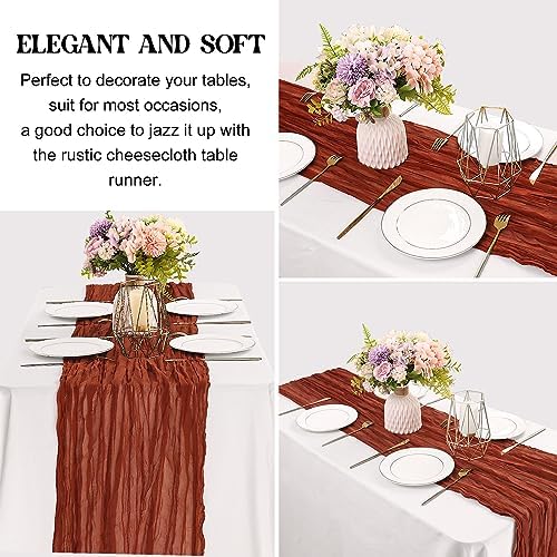 10FT Cheesecloth Table Runner Boho Party Home Decorations - Image 3